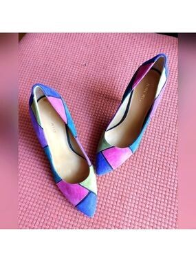 Nine West Multi-coloured Suede High Heel Shoes. Size 8M